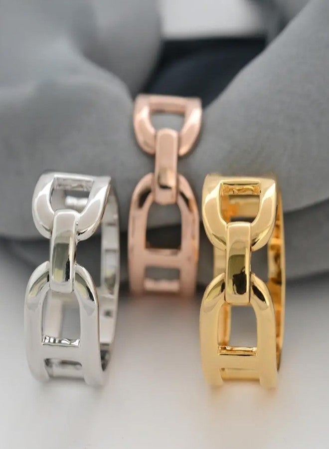 LINYUEARUI 6pcs Accessories Simple Practical Decoration Modern Style Metal Three Ring Scarf Buckle Silk Pin Shawl Clip Shawl Buckle T-shirt Scarf Accessories - Image 4