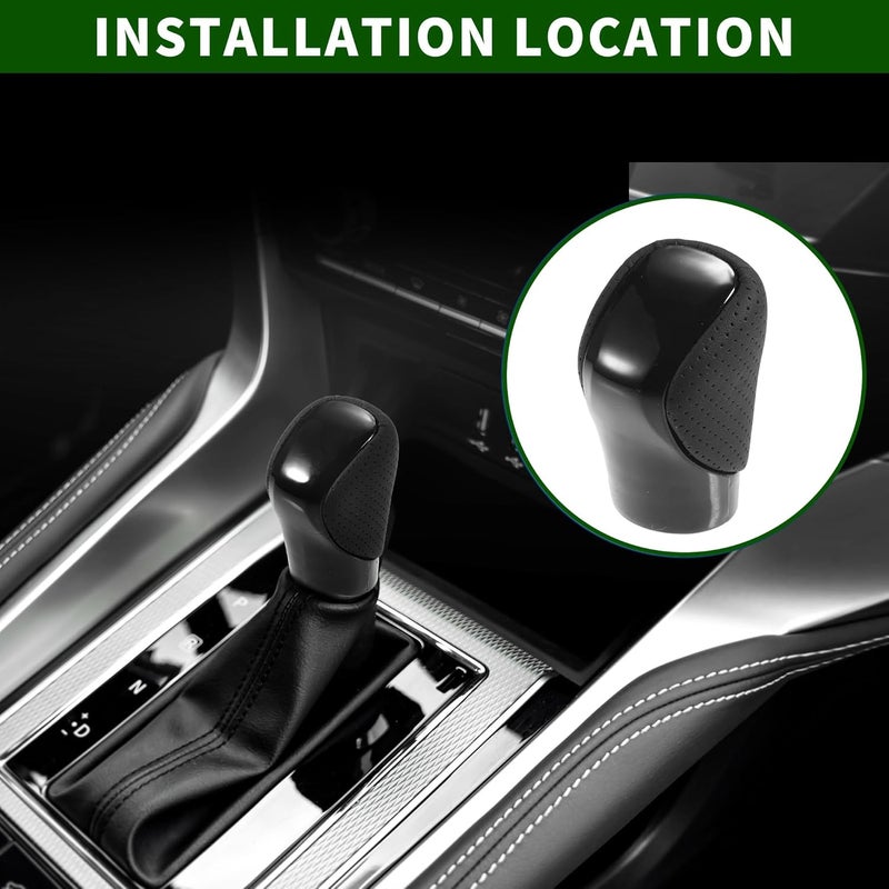 تصميم متكامل مقبض ناقل الحركة الأوتوماتيكي متوافق مع LXS ES300h ES350 2016–2018، جلد صناعي لـ is GS RX NX GX RC أسود، قطعة واحدة يوفر على المشتري تصميم بسيط متعدد الألوان - Image 3