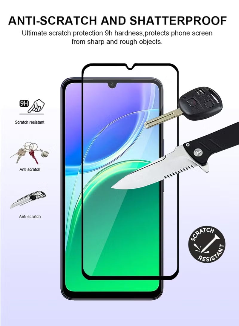 YoYoTech Vivo Y11 5G Screen Protector-Premium Full Screen Tempered Glass HD Tempered Glass,Scratch Resistant,Anti-Fingerprint,Bubble Free,Case Friendly, 9H Tempered Glass Film,Easy Installation Frame For Vivo Y11 5G 2026. - Image 4