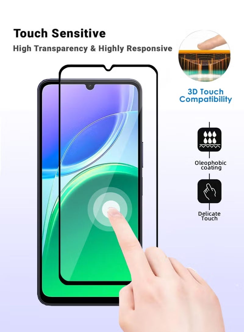 YoYoTech Vivo Y11 5G Screen Protector-Premium Full Screen Tempered Glass HD Tempered Glass,Scratch Resistant,Anti-Fingerprint,Bubble Free,Case Friendly, 9H Tempered Glass Film,Easy Installation Frame For Vivo Y11 5G 2026. - Image 2