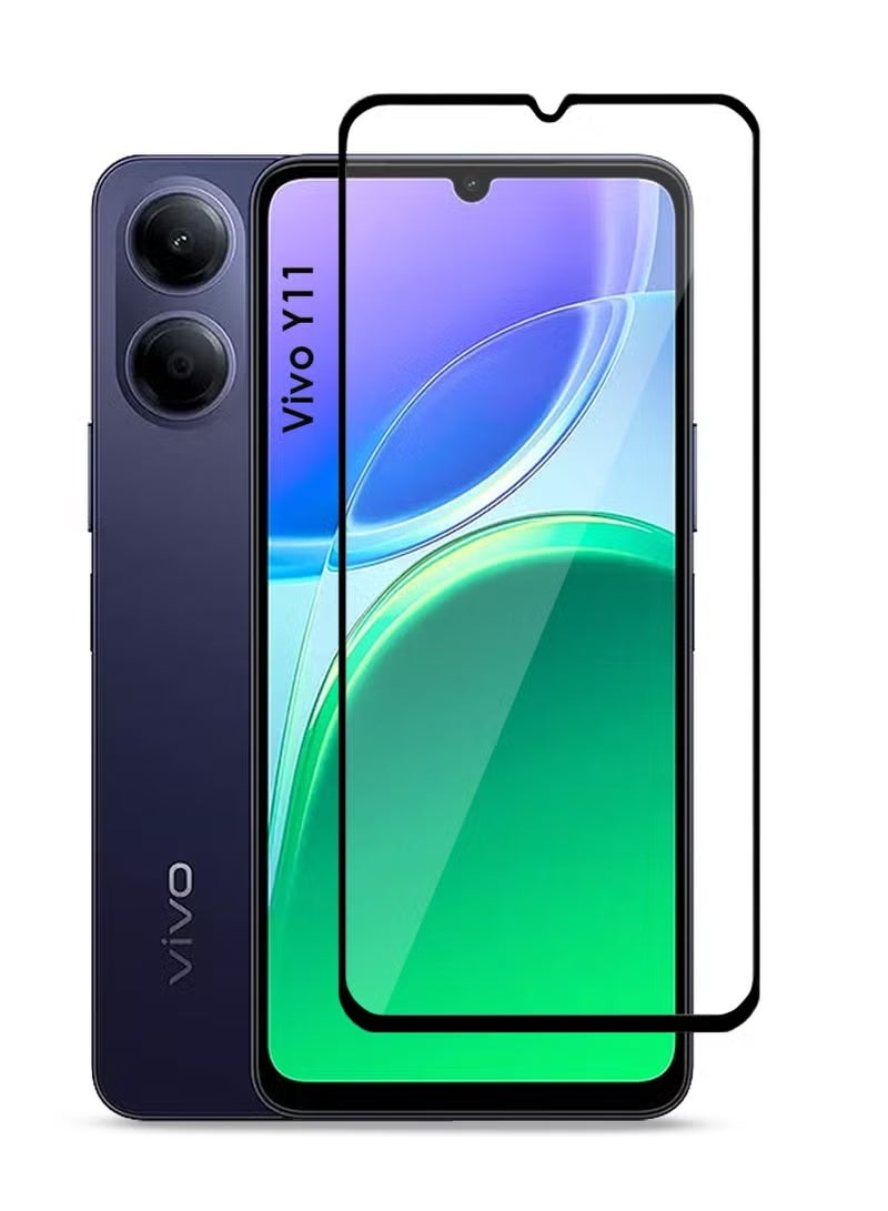 YoYoTech Vivo Y11 5G Screen Protector-Premium Full Screen Tempered Glass HD Tempered Glass,Scratch Resistant,Anti-Fingerprint,Bubble Free,Case Friendly, 9H Tempered Glass Film,Easy Installation Frame For Vivo Y11 5G 2026. - Image 1