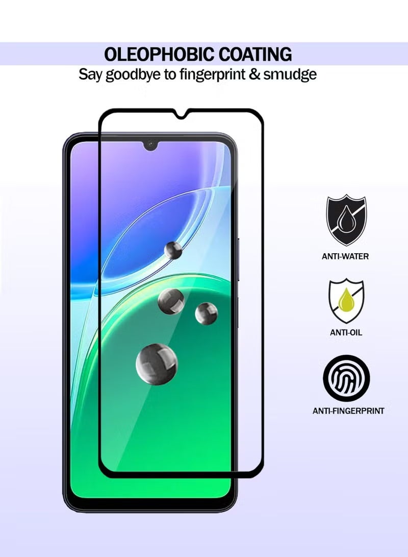YoYoTech Vivo Y11 5G Screen Protector-Premium Full Screen Tempered Glass HD Tempered Glass,Scratch Resistant,Anti-Fingerprint,Bubble Free,Case Friendly, 9H Tempered Glass Film,Easy Installation Frame For Vivo Y11 5G 2026. - Image 3