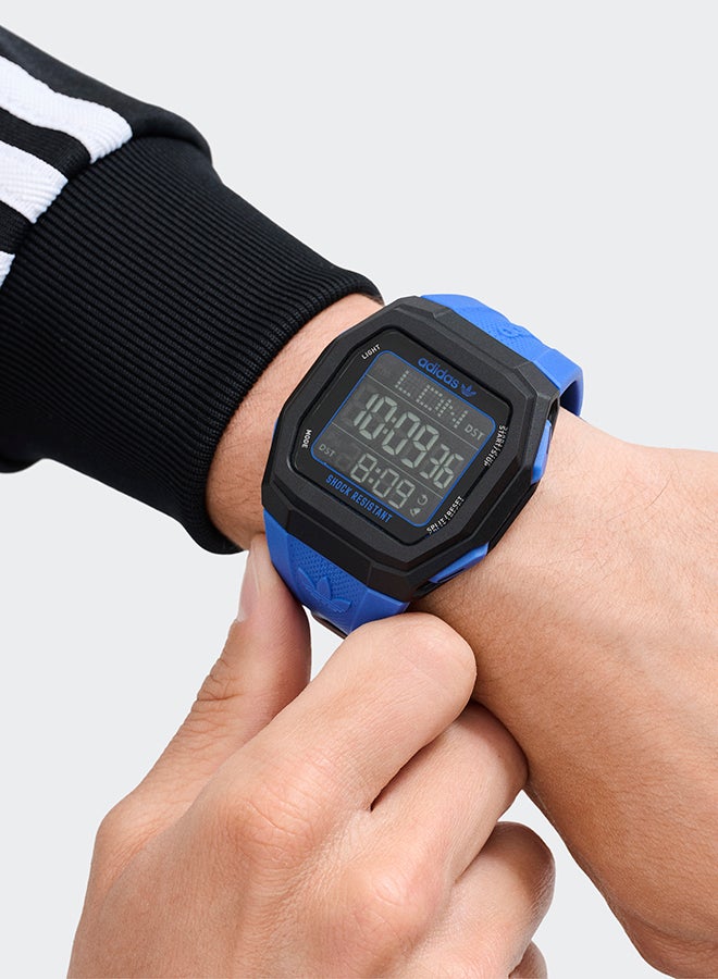 Adidas Gw Tech One Gmt Blk Cs Blk Dl 48Mm Dig Blu Rs Fw24 - Image 4