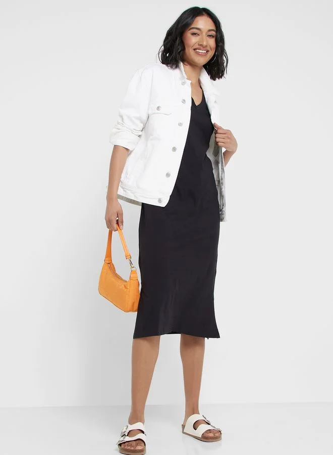 Ginger Basics 2 Pack Relaxed V-Neck Midi Dress