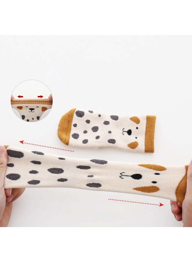 2 Pairs Baby Non-skid Floor Socks Toddler Newborn Infant Non Slip Socks with Grips Anti-Slip Cartoon Design Silicone Anti-Skid And Not Easy To Fall Suitable For 1-3 Years Old - Image 3