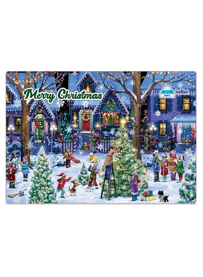 فنبلاست أحجية فن بلاست للأطفال - أحجية عيد الميلاد للأطفال، لعبة أحجية الصور المقطوعة للأطفال بعمر 5 سنوات فما فوق، هدايا عيد الميلاد للأطفال، هدايا إرجاع للأطفال، ألعاب للأطفال، لعبة عائلية داخلية - مقاس 30×22 سم - Image 1