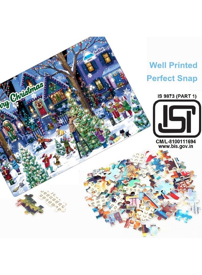 فنبلاست أحجية فن بلاست للأطفال - أحجية عيد الميلاد للأطفال، لعبة أحجية الصور المقطوعة للأطفال بعمر 5 سنوات فما فوق، هدايا عيد الميلاد للأطفال، هدايا إرجاع للأطفال، ألعاب للأطفال، لعبة عائلية داخلية - مقاس 30×22 سم - Image 2