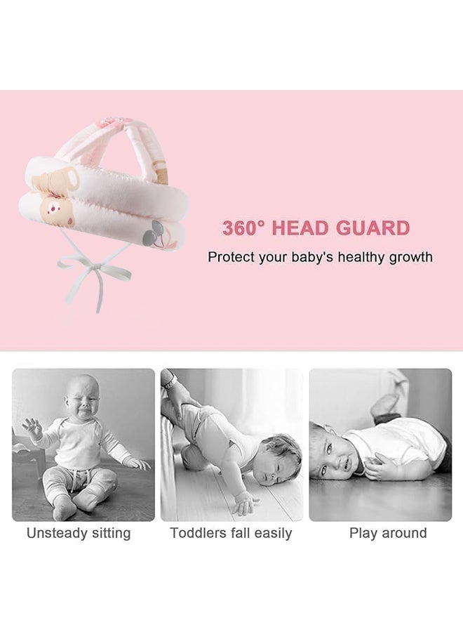 Berma Baby خوذة رأس الطفل الزاحف للأطفال الصغار مضادة للتصادم خوذة رأس أمان قابلة للتعديل مناسبة للمشي واللعب، مناسبة للأولاد والبنات (دب) - Image 4