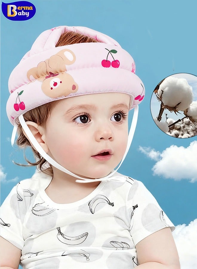 Berma Baby خوذة رأس الطفل الزاحف للأطفال الصغار مضادة للتصادم خوذة رأس أمان قابلة للتعديل مناسبة للمشي واللعب، مناسبة للأولاد والبنات (دب) - Image 1