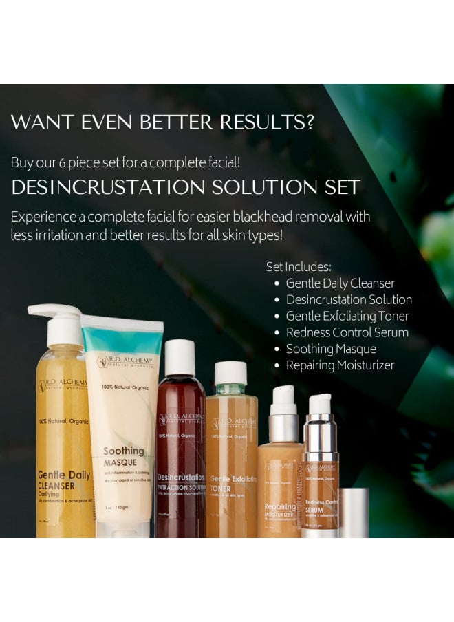 rd alchemy natural products - RD ALCHEMY - Desincrustation Solution / Scaling Fluid to help soften and open pores, remove blackheads and to make blackhead extractions easier. For use by everyone including professionals & Estheticians - Image 1