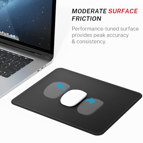 MROCO Large Gaming Mouse Pad [50% Larger] with Non-Slip Rubber Base, Premium-Textured & Waterproof Mousepad with Stitched Edges, Mouse Pads for Computers, Gamer, Office & Home, 14 x 11in, Black - Image 2