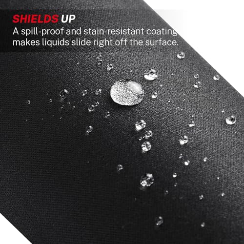 MROCO Large Gaming Mouse Pad [50% Larger] with Non-Slip Rubber Base, Premium-Textured & Waterproof Mousepad with Stitched Edges, Mouse Pads for Computers, Gamer, Office & Home, 14 x 11in, Black - Image 5