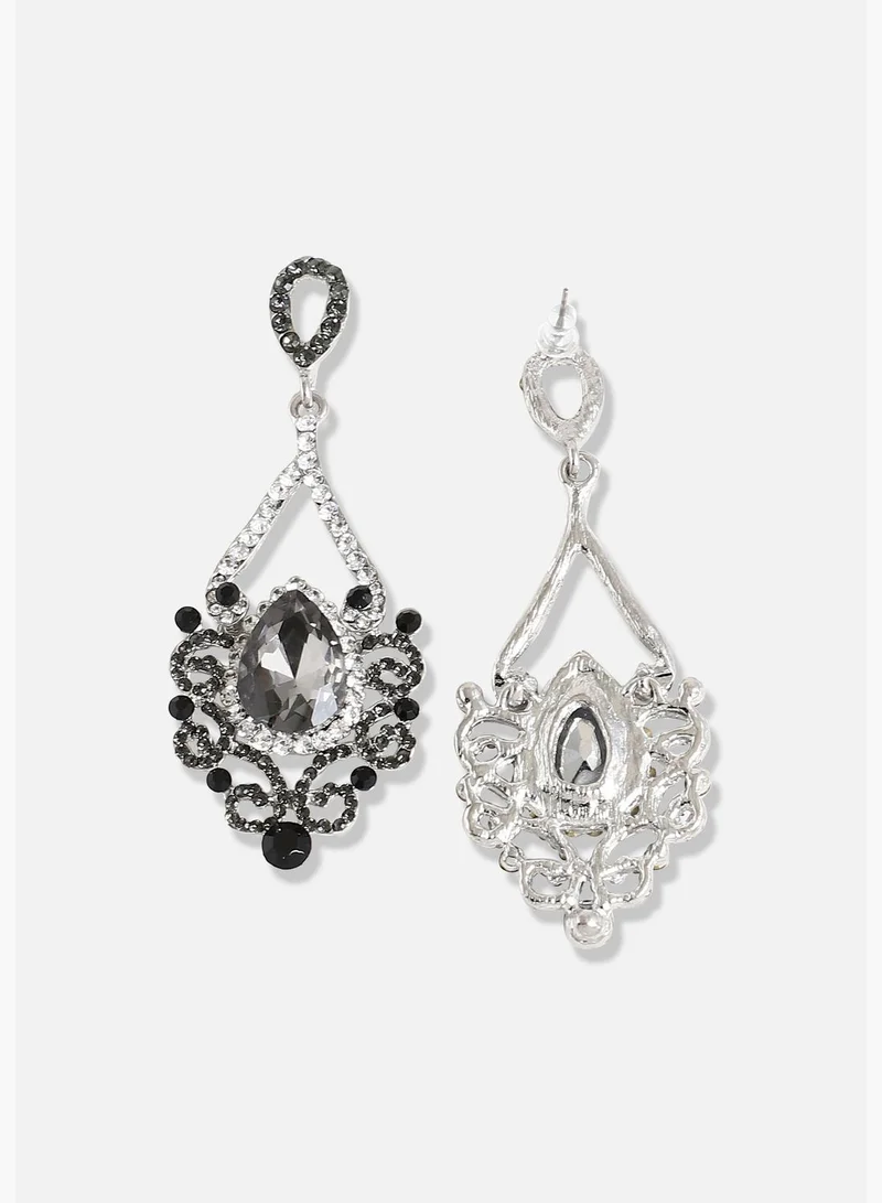 SOHI Silver Plated Designer Stone Casual Drop Earring For Women