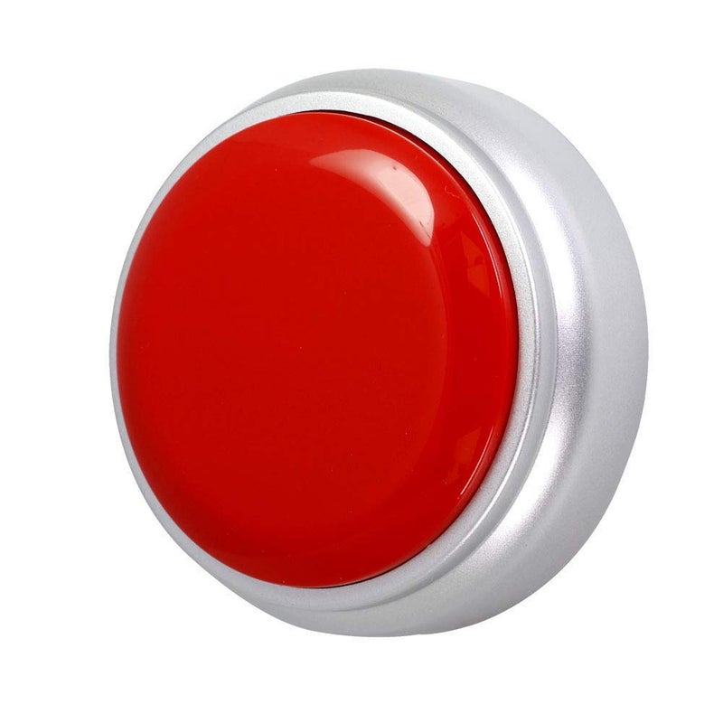 gnatural Recordable ButtonRecord Talking ButtonEasy Button 30S Voice Recordable Button Sound Effect Button with Play Back Red and Silver 1 - Image 2