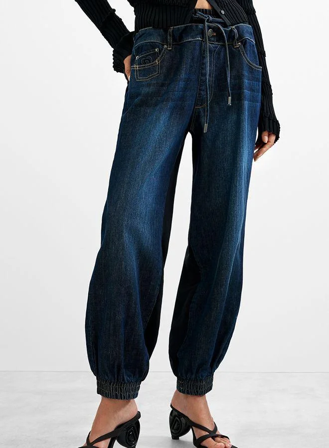 Desigual Blue Jogger denim pants for Women | Best Price UAE