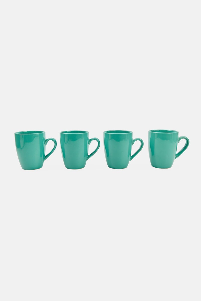 Maser Inoda 4 Pieces Ceramic Coffee Mug Set 420 ml, Turqouise  - Image 2