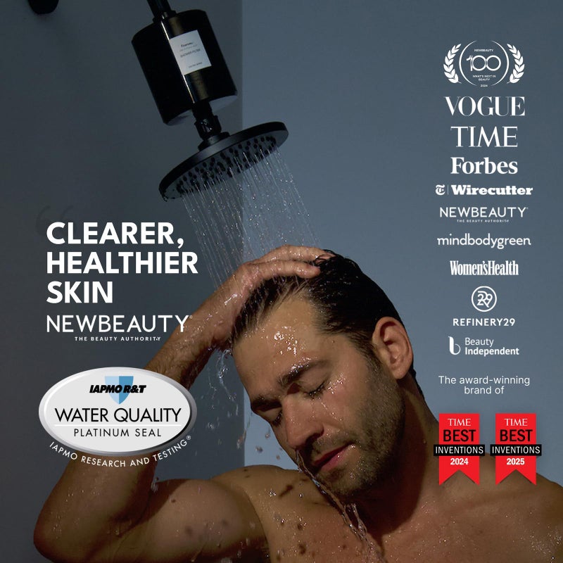 Filterbaby Titanium Shower Filter Pro - IAPMO Certified to NSF 177 Standard, Doctor Developed, Reduce up to 99% Chlorine/Chloramine/Lead/Certain Heavy Metals, Great Water Pressure,Long Lasting, Black - Image 2