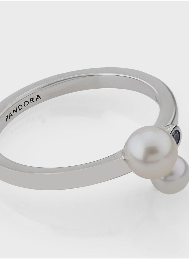 PANDORA Duo Treated Freshwater Cultured Pearls Ring - Image 4