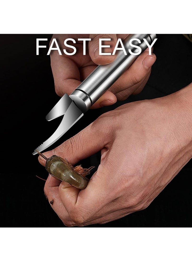 RATSAW Multifunctional 5 in 1 Fish and Shrimp Knife Set Scaler Remover Peeler Intestine Cleaner Stainless Steel Home Kitchen Tools 2 Pcs  - Image 4