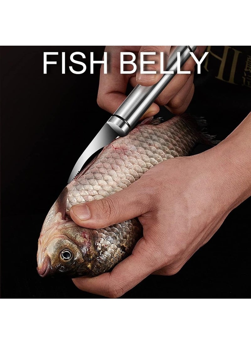 RATSAW Multifunctional 5 in 1 Fish and Shrimp Knife Set Scaler Remover Peeler Intestine Cleaner Stainless Steel Home Kitchen Tools 2 Pcs  - Image 5
