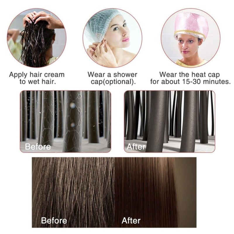 ONISHOMES Hair Care Thermal Head Spa Cap Treatment with Beauty Steamer Nourishing Heating Cap Spa Cap For Hair Spa Cap Steamer For Women - Image 2