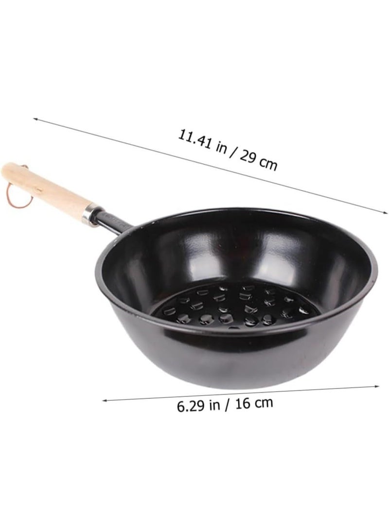 مقلاة اشعال الفحم بمقبض خشبي (مقاس16 سم) - Image 5