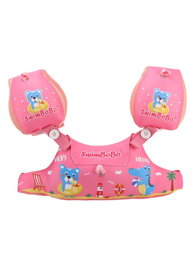 Swimbobo Kids Swim Arm Floats Swimming Equipment Safety Inflatable Floating Sleeves Floating Arm Rings Swim Ring Integrated Pink - Image 2