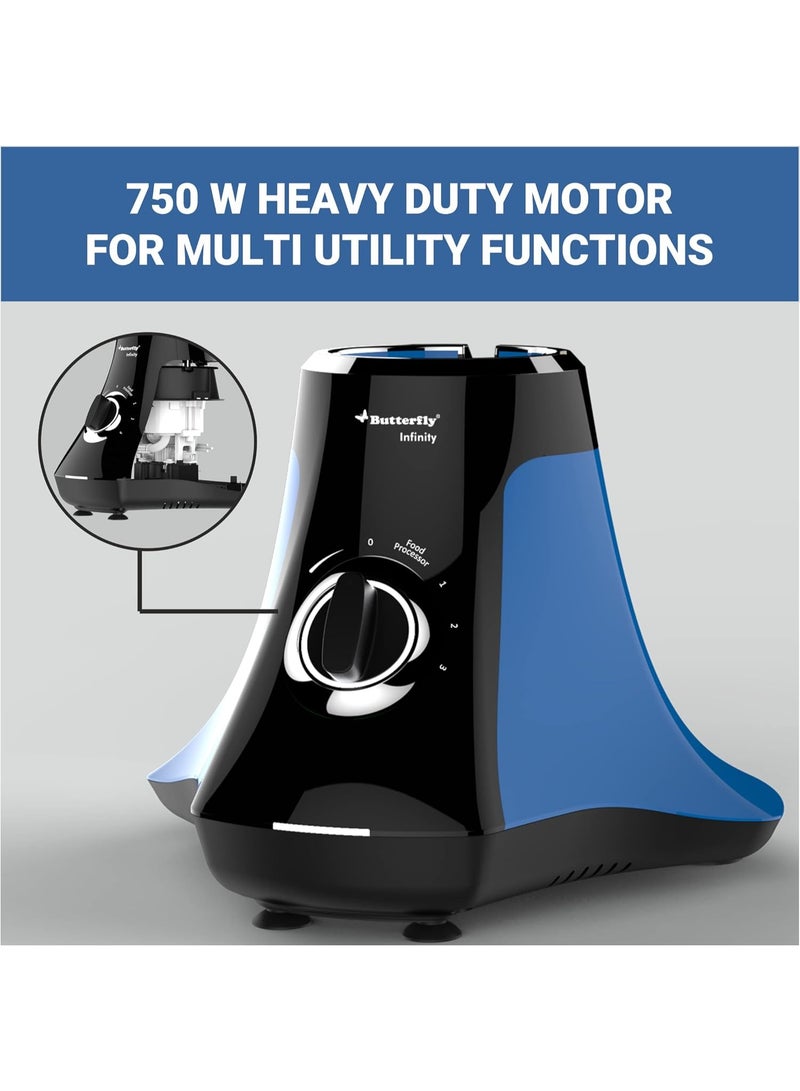 باترفلاي Butterfly Infinity 5 J 750 watts Mixer Grinder, Blue - Image 4