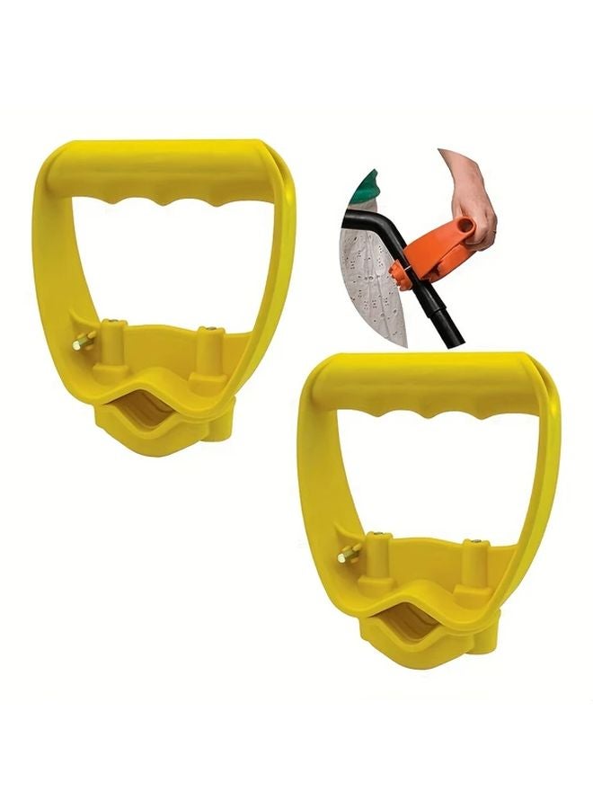 Yellow Labor Saving Shovel And Rake Handle Attachment With Back Saving Design - Image 2