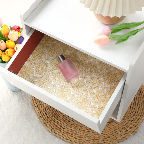 Geosar 10 Sheets Drawer Liners for Dresser Scented Drawer Liners Drawer Paper Liner Non Adhesive Scented Liners for Drawers Fragrant Drawer Liners for Home Shelf Closet (Retro) - Image 2