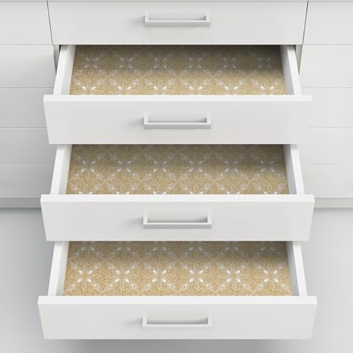 Geosar 10 Sheets Drawer Liners for Dresser Scented Drawer Liners Drawer Paper Liner Non Adhesive Scented Liners for Drawers Fragrant Drawer Liners for Home Shelf Closet (Retro) - Image 4