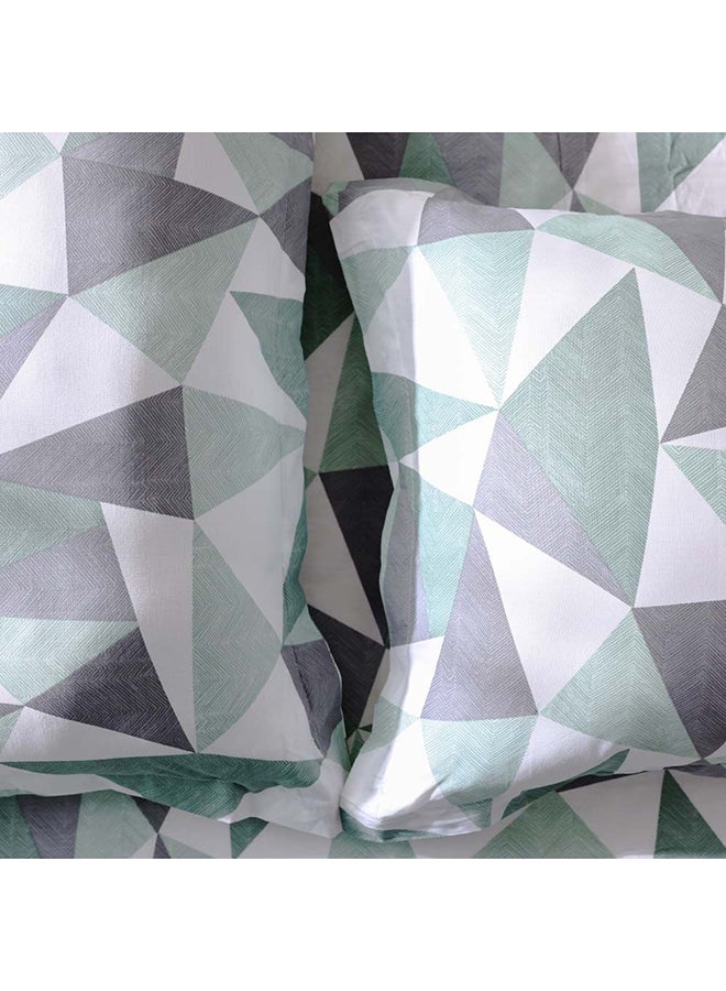 Danube Home Bliss 3 Piece King Fitted Sheet Set 180x200 cm Green | Cotton /Viscos -180 Thread Count Bedding Set For Bedroom - Image 3