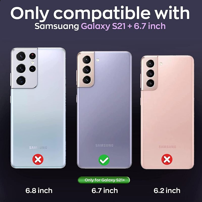 Nishtech غطاء خلفي شفاف هجين ناعم رفيع مضاد للغبار لجهاز سامسونج جالاكسي S21 بلس مع حماية الكاميرا - Image 2