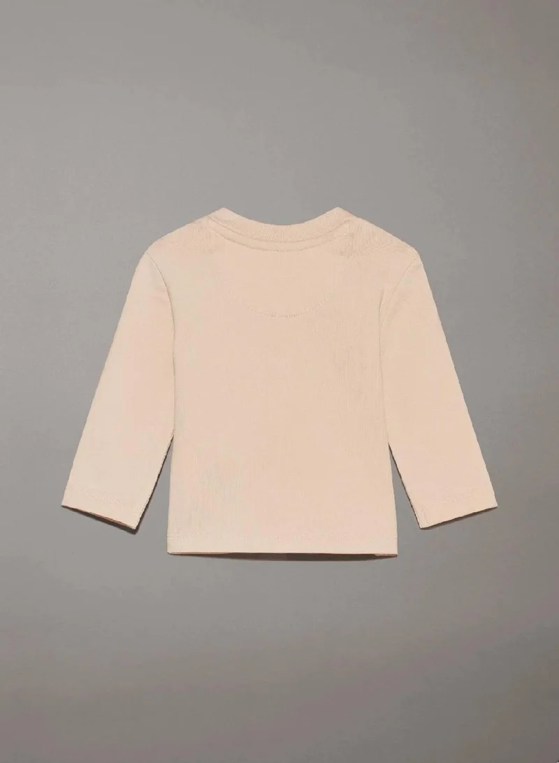 كالفن كلاين جينز تيشرت بأكمام طويلة للأطفال حديثي الولادة