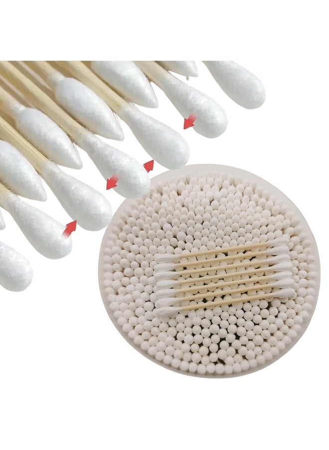 Eleish Cotton Ear Buds , Cotton Swabs with Bamboo Double-Ended Tips, 100% Biodegradable and Natural, Ideal for Ears, Makeup, and Daily Cleaning 1000 count (2 Boxes)  - Image 3