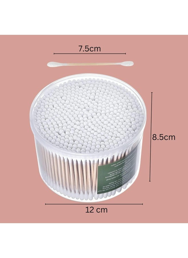 Eleish Cotton Ear Buds , Cotton Swabs with Bamboo Double-Ended Tips, 100% Biodegradable and Natural, Ideal for Ears, Makeup, and Daily Cleaning 1000 count (2 Boxes)  - Image 4