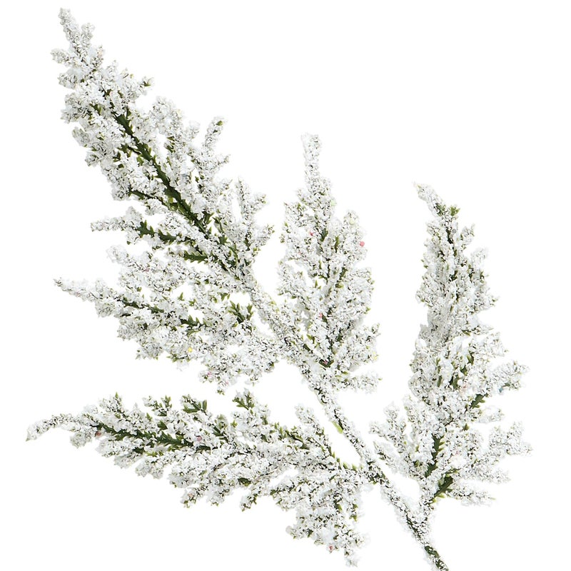 Kunjocy 24PCS Artificial Pine Needles Branches 12.4"" Christmas Greenery Stems Green Plants Fake Pine Sprigs Faux Pine Leaves Picks Crafts Sprays for Xmas Tree DIY Wreaths Garlands Home Decoration (24  Snow) - Image 5