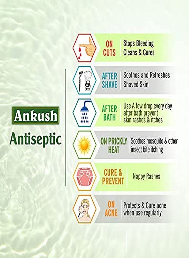 KEYA SETH AROMATHERAPY, DEVICE OF DROP Keya Seth Aromatherapy, Ankush Ayurvedic Antiseptic Liquid, No Burning Sensation for First Aid & Personal Hygiene, Enriched with Neem, Tulsi, Lavender & Rose Essential Oil 100ml (Pack of 6) - Image 2