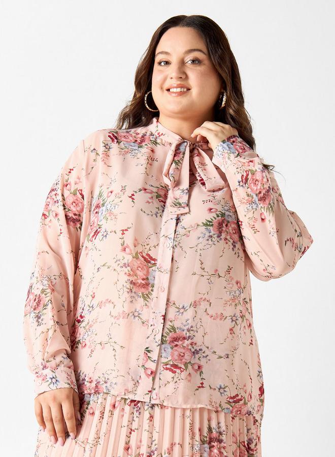 تواكستريمز بلوزة بأكمام طويلة وفيونكة وطبعات زهرية تو إكستريمز - Image 2