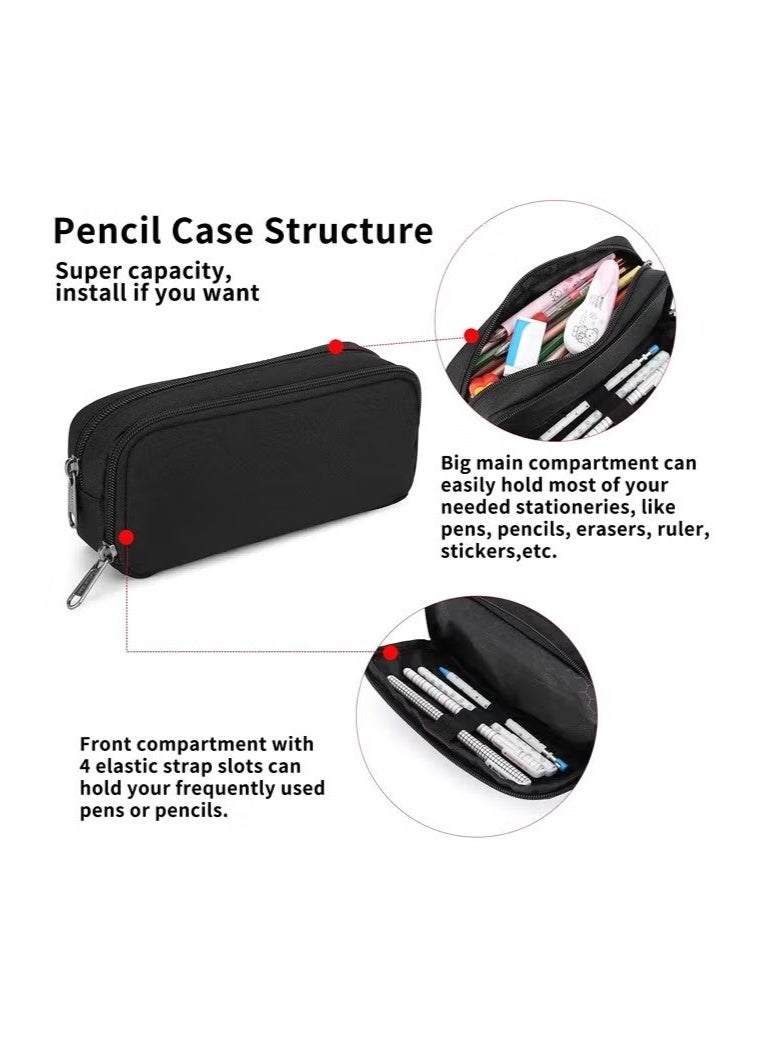 حافظة أقلام رصاص بسعة كبيرة، حقيبة أقلام رصاص جمالية لتنظيم أدوات المكتب، حقيبة أقلام رصاص بسيطة ومتينة ومتعددة الوظائف - Image 4