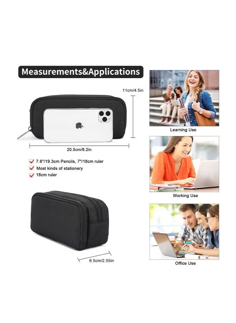 حافظة أقلام رصاص بسعة كبيرة، حقيبة أقلام رصاص جمالية لتنظيم أدوات المكتب، حقيبة أقلام رصاص بسيطة ومتينة ومتعددة الوظائف - Image 2