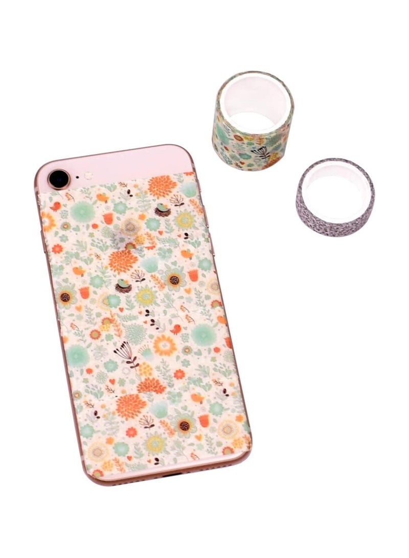 Excefore 12 Rolls Floral Washi Masking Tapes Set Japanese Decorative Flowers Washi Masking Tape for DIY Crafts Arts Scrapbooking Bullet Journal Planners Gift - Image 4