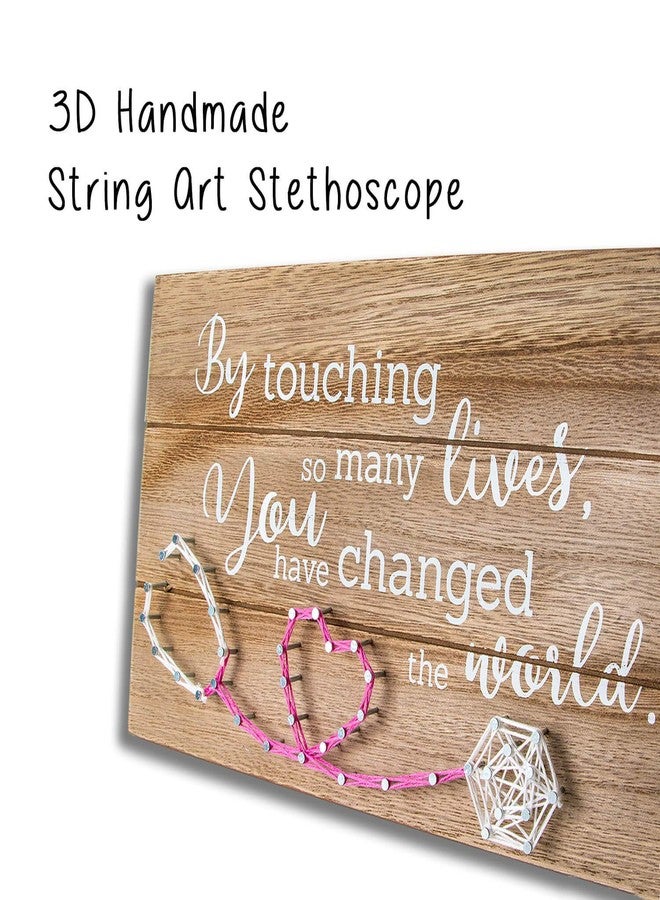 VILIGHT Nurse Retirement Gifts Sign for Women - Nurse Appreciation Gifts - By Touching So Many Lives You Have Changed The World - Handmade 3D String Art 12x6.6 Inches - Image 4