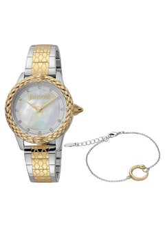 Just Cavalli ساعة جاست كافالي النسائية المصنوعة من الستانلس ستيل بتصميم تناظري JC1L144M0075  - Image 1