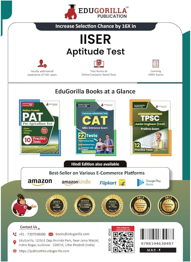 null - IISER Aptitude Test 2022 - SCB Channel | 10 Full-length Mock Tests + 12 Sectional Tests | Free Access to Online Tests - Image 1