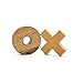 BSIRI Tic Tac Toe Wooden Board Games Only XO Pieces Unique Gifts Fun Gifts for Adults and Use as Living Room Rustic Table Decor Ideal for Coffee Table Decor - Image 4