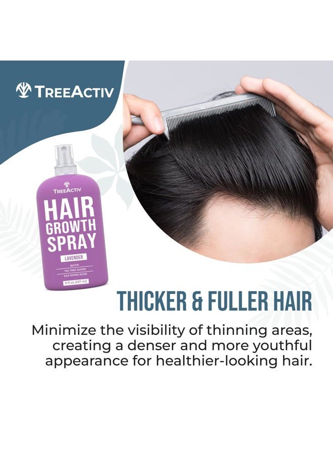 TreeActiv رذاذ يومي مغذي لنمو الشعر مع البيوتين وزيت الأركان - شعر أكثر كثافة وامتلاء للنساء والرجال، 2000+ رذاذ - Image 3