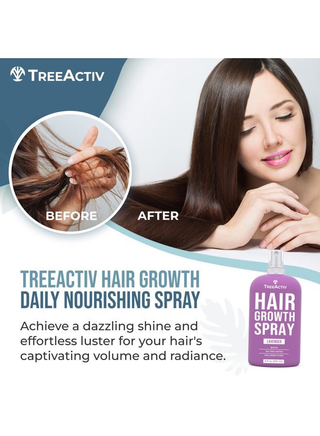 TreeActiv رذاذ يومي مغذي لنمو الشعر مع البيوتين وزيت الأركان - شعر أكثر كثافة وامتلاء للنساء والرجال، 2000+ رذاذ - Image 2