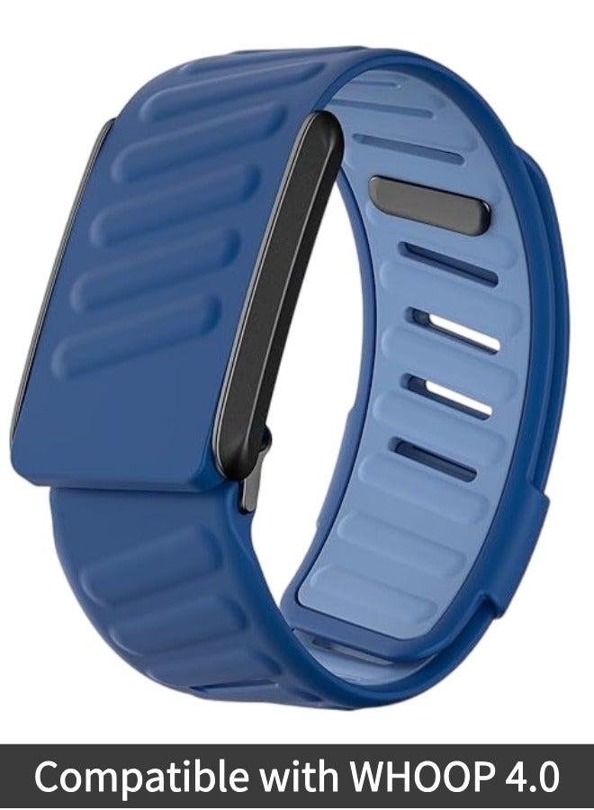 Beauenty Comfort Durable Silicone Wristband Compatible with WHOOP 4.0 Band, Soft Silicone Sports Loop Strap for Men  Women, with U Shapped Connector - Image 1