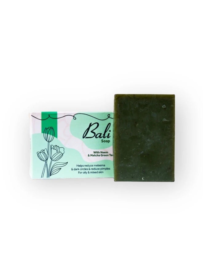 هاجر صابون بالي الطبيعي يحتوي على النيم والماتشا الخضراء 200 جرام - Image 1